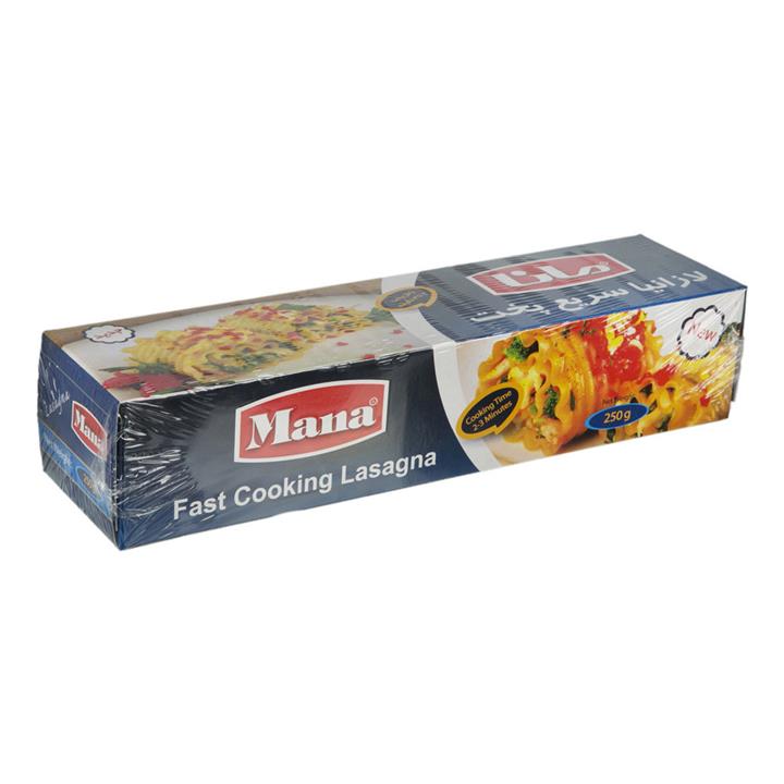 لازانیا سریع پخت 250 گرمی مانا